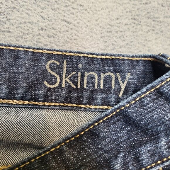 Calvin Klein Jean Womens 2 Blue Skinny Straight Stretch Distressed Denim - Picture 5 of 11